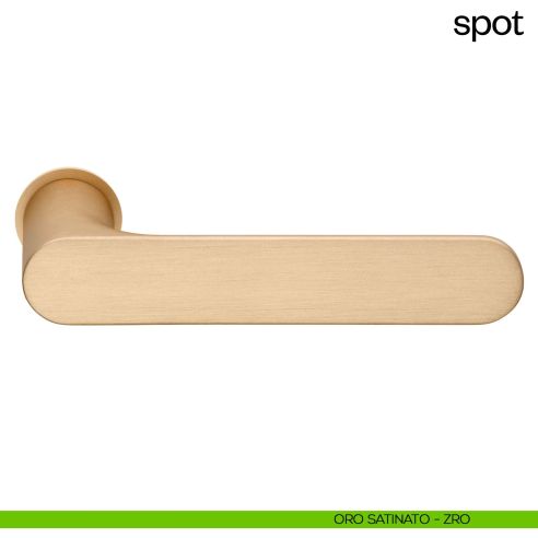 Maniglia per porta Spot dnd Handles con rosetta minimale Unico oro satinato