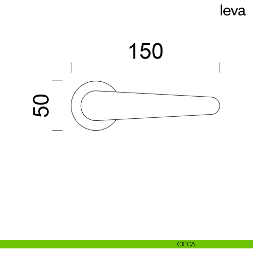 Maniglia per porta Leva dnd Handles con rosetta e bocchetta tonda fine cieca