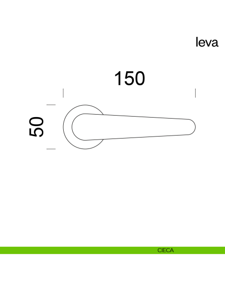 Maniglia per porta Leva dnd Handles con rosetta e bocchetta tonda fine cieca