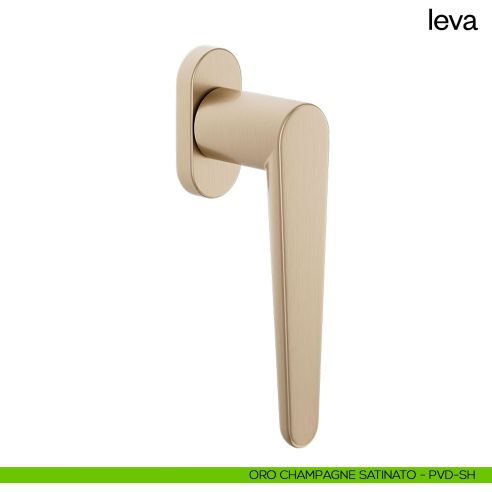 Maniglia per finestra martellina DK Leva dnd oro champagne