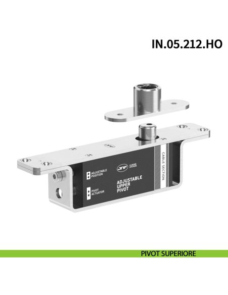 Cerniera pivot idraulica per porta a bilico JNF IN.05.212.HO chiusura automatica portata 200 kg Satinato