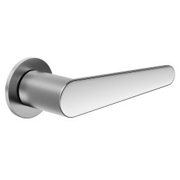 Maniglia per porta Leva Mirror dnd Handles con rosetta e bocchetta tonda fine