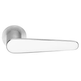 Maniglia per porta Leva Mirror dnd Handles con rosetta e bocchetta tonda fine 2