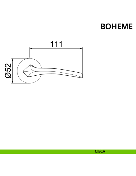 Maniglia per porta Boheme Ghidini con rosetta tonda cieca