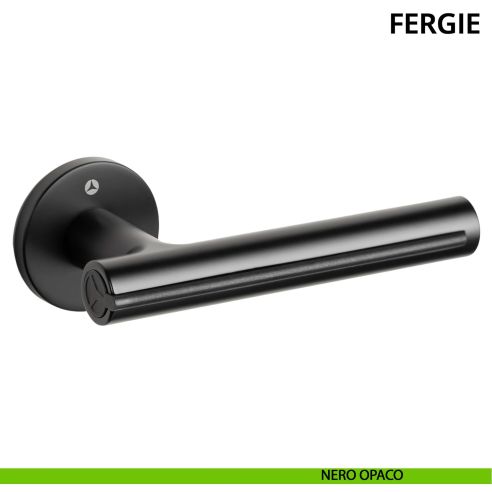 Maniglia per porta Fergie Ghidini con rosetta tonda nero