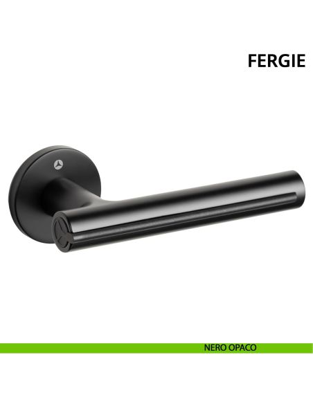 Maniglia per porta Fergie Ghidini con rosetta tonda nero