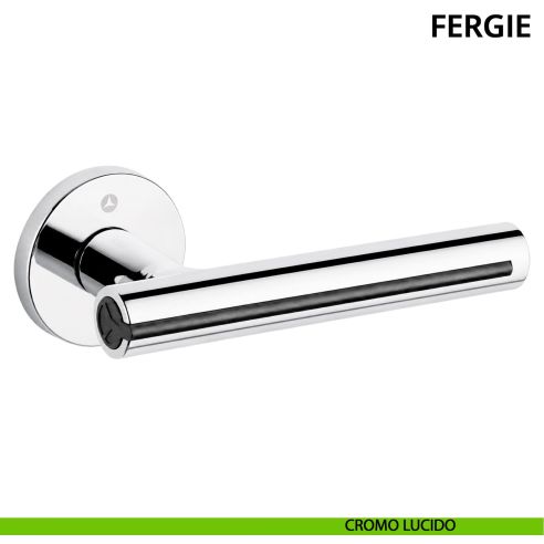 Maniglia per porta Fergie Ghidini con rosetta tonda lucido