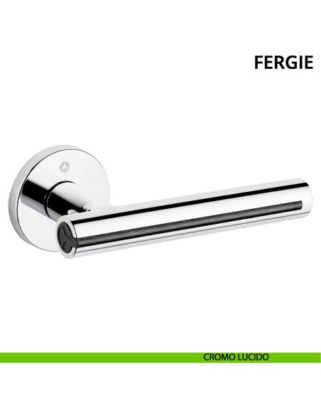 Maniglia per porta Fergie Ghidini con rosetta tonda lucido