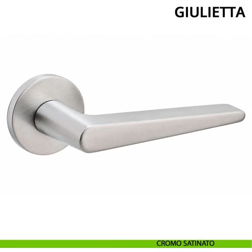 Maniglia per porta Giulietta Ghidini con rosetta tonda satinato