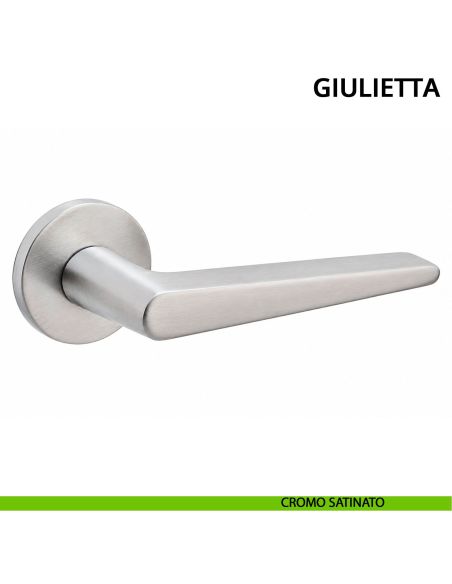 Maniglia per porta Giulietta Ghidini con rosetta tonda satinato