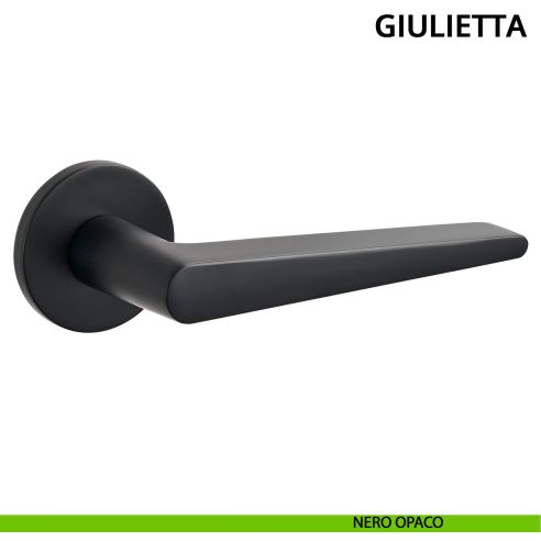 Maniglia per porta Giulietta Ghidini con rosetta tonda nero