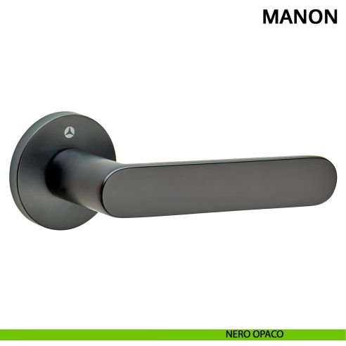 Maniglia per porta Manon Ghidini con rosetta tonda nero