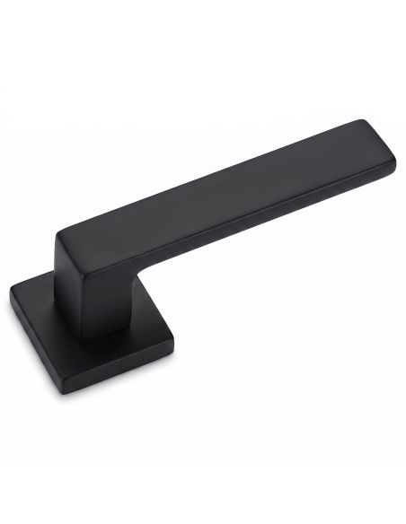 Maniglia per porta Quadrata Alu nero opaco moderna