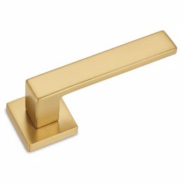 Maniglia per porta Quadrata ottone satinato opaco moderna