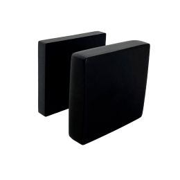 Pomolo Quadrato fisso per porta nero opaco
