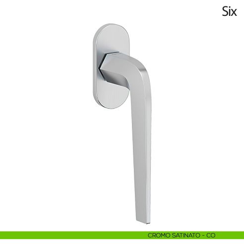 Maniglia per finestra martellina DK Six Olivari satinato