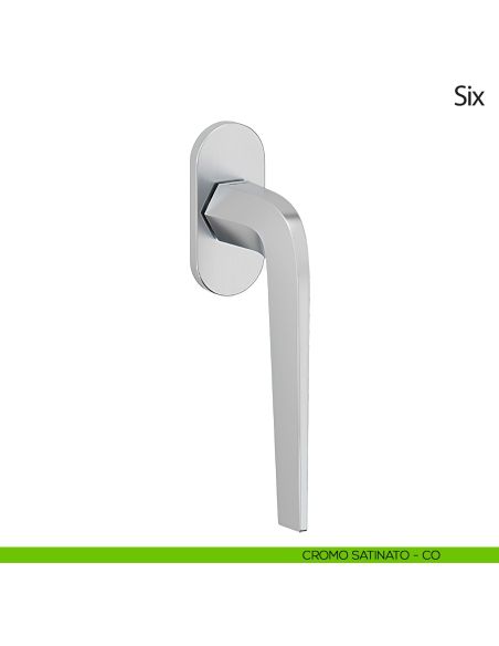 Maniglia per finestra martellina DK Six Olivari satinato