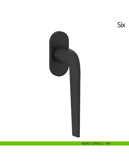 Maniglia per finestra martellina DK Six Olivari nero