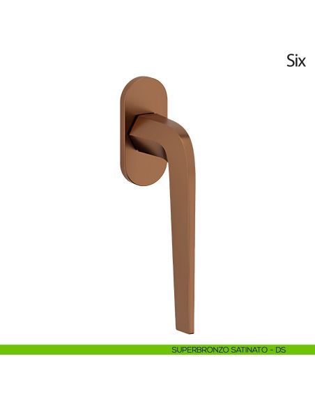 Maniglia per finestra martellina DK Six Olivari bronzo satinato