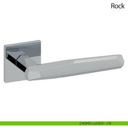 Maniglia per porta Rock Olivari con rosetta quadrata bassa 2