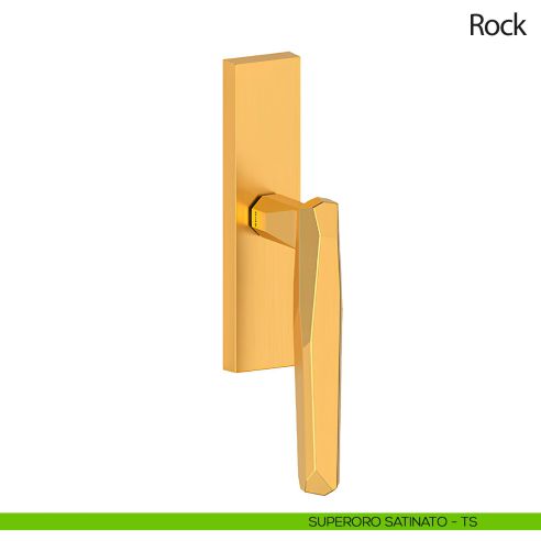 Maniglia per finestra cremonese Rock Olivari oro satinato