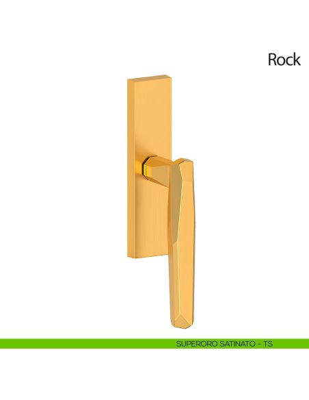 Maniglia per finestra cremonese Rock Olivari oro satinato