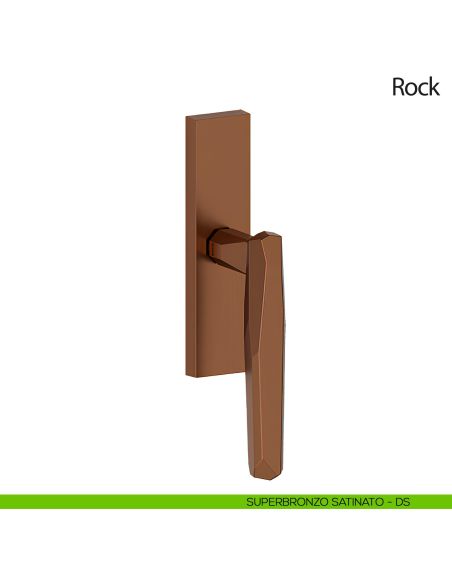 Maniglia per finestra cremonese Rock Olivari bronzo satinato