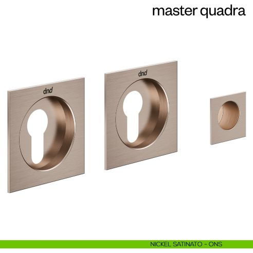 Maniglia incasso Master Quadra con foro yale dnd nichel