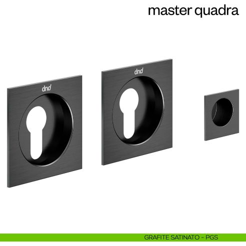 Maniglia incasso Master Quadra con foro yale dnd grafite