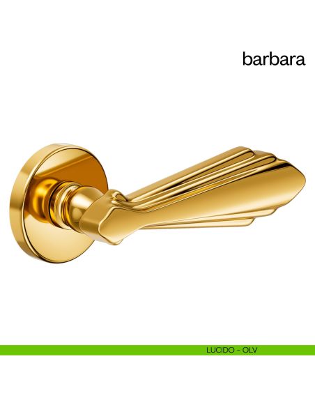 Maniglia per porta Barbara Dnd Handles con rosetta tonda lucido