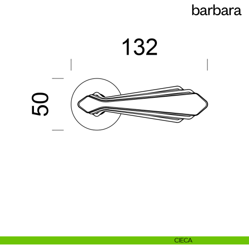 Maniglia per porta Barbara Dnd Handles con rosetta tonda cieca
