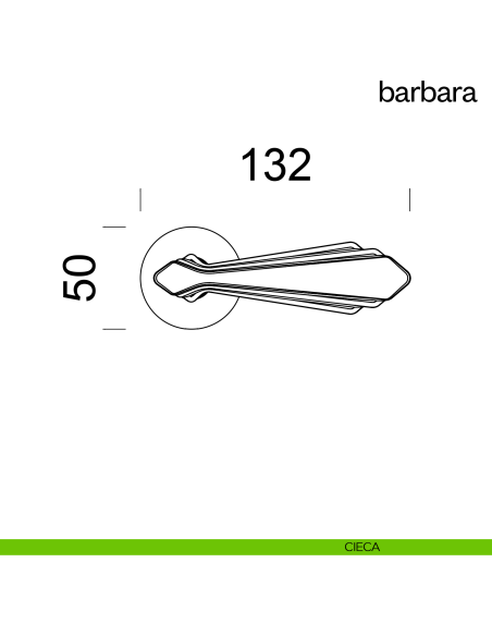 Maniglia per porta Barbara Dnd Handles con rosetta tonda cieca