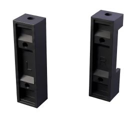 Supporto reggitubo laterale verniciato nero opaco RAL 9005 Gap Italia T1 2