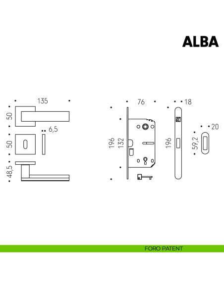 Kombo Box Colombo Design con maniglia Alba e Serratura SpinOff Krona Koblenz foro patent
