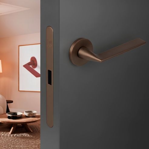 Kombo Box Colombo Design con maniglia Laconica e Serratura SpinOff Krona Koblenz umber bronze