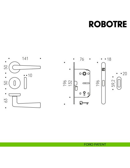 Kombo Box Colombo Design con maniglia Robotre e Serratura SpinOff Krona Koblenz foro patent