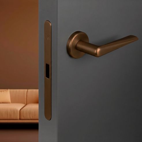 Kombo Box Colombo Design con maniglia Robotre e Serratura SpinOff Krona Koblenz umber bronze