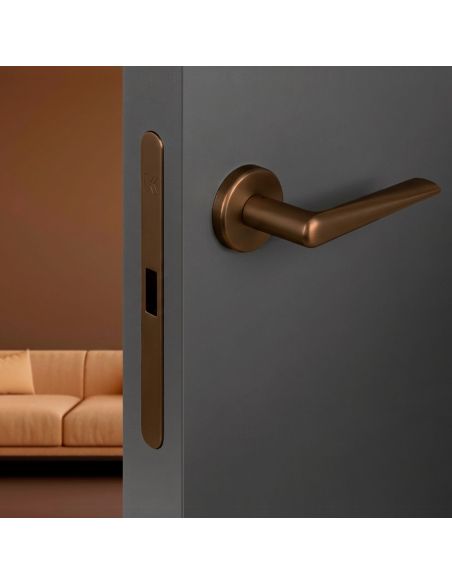 Kombo Box Colombo Design con maniglia Robotre e Serratura SpinOff Krona Koblenz umber bronze