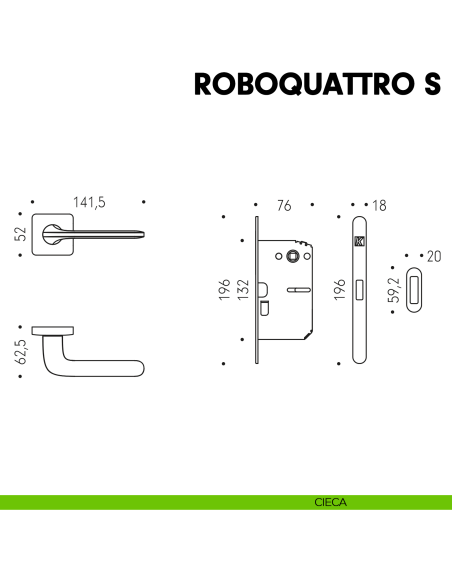 Kombo Box Colombo Design con maniglia Roboquattro S e Serratura SpinOff Krona Koblenz cieca