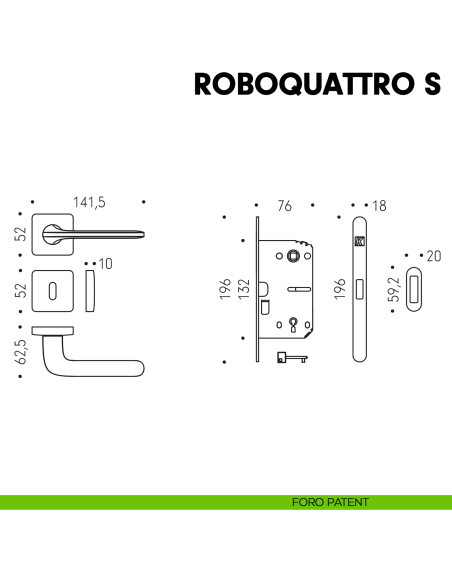 Kombo Box Colombo Design con maniglia Roboquattro S e Serratura SpinOff Krona Koblenz foro patent