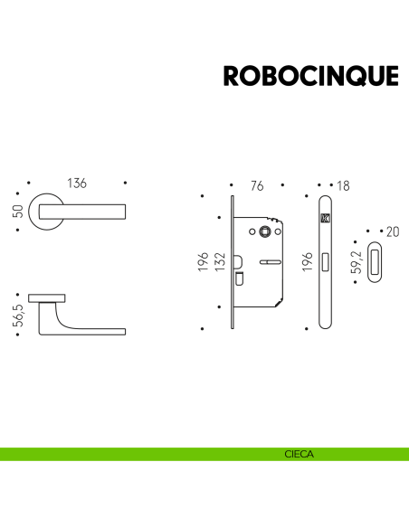 Kombo Box Colombo Design con maniglia Robocinque e Serratura SpinOff Krona Koblenz cieca