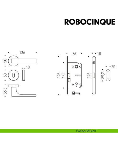 Kombo Box Colombo Design con maniglia Robocinque e Serratura SpinOff Krona Koblenz foro patent