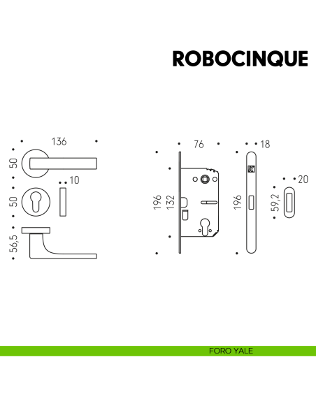 Kombo Box Colombo Design con maniglia Robocinque e Serratura SpinOff Krona Koblenz foro yale