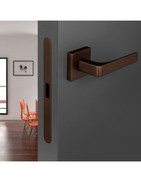 Kombo Box Colombo Design con maniglia Robocinque S e Serratura SpinOff Krona Koblenz umber bronze