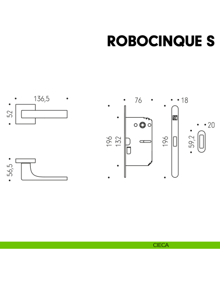 Kombo Box Colombo Design con maniglia Robocinque S e Serratura SpinOff Krona Koblenz cieca