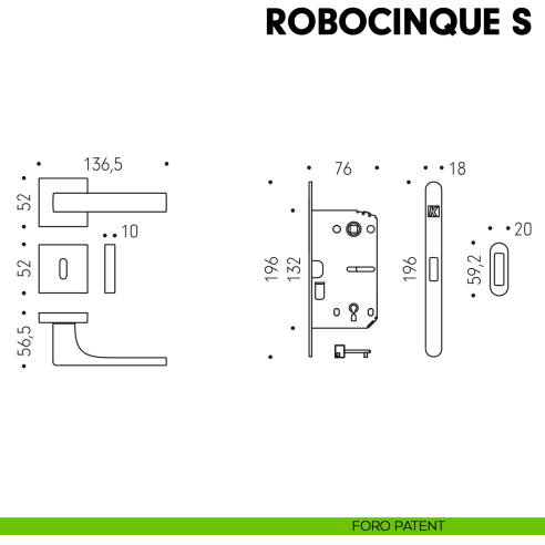 Kombo Box Colombo Design con maniglia Robocinque S e Serratura SpinOff Krona Koblenz foro patent