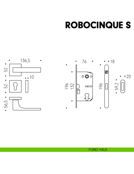 Kombo Box Colombo Design con maniglia Robocinque S e Serratura SpinOff Krona Koblenz foro yale