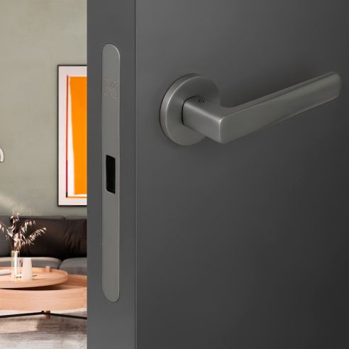 Kombo Box Colombo Design con maniglia Robot6 e Serratura SpinOff Krona Koblenz silvermat