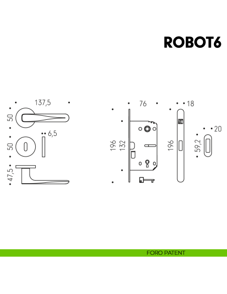 Kombo Box Colombo Design con maniglia Robot6 e Serratura SpinOff Krona Koblenz foro patent