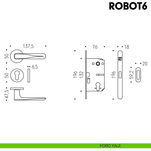 Kombo Box Colombo Design con maniglia Robot6 e Serratura SpinOff Krona Koblenz foro yale